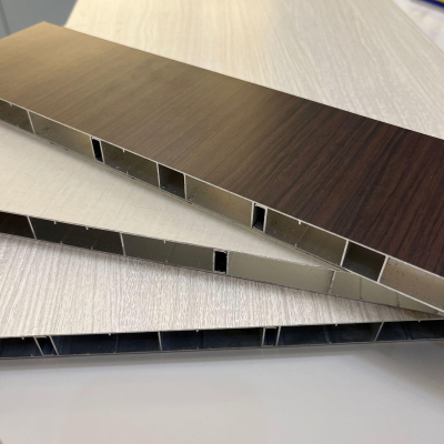 Energy-absorbing aluminum foam composite board.